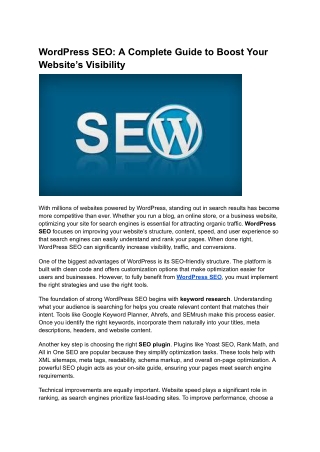 WordPress SEO