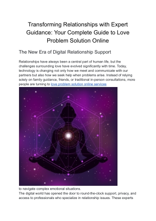Expert Love Astrology Secrets: Solutions by the Top Astrologer for Love Problem