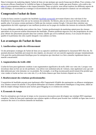 L'achat de liens dans le marketing digital : avantages et inconvénients