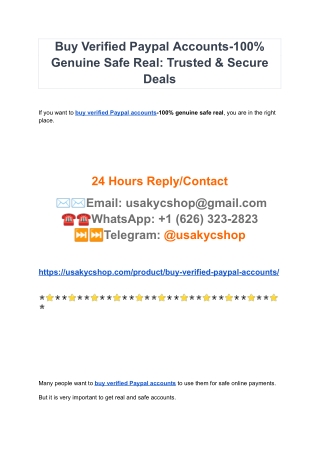 Top 14 Sites to Buy Verified Paypal Account