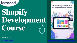 Best Shopify Development Course in Mohali | E-commerce Training - techcadd