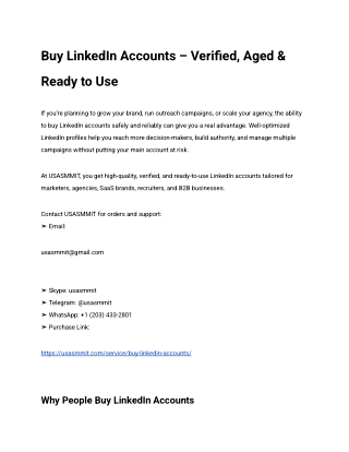 Buy LinkedIn Accounts – Verified, Aged & Ready to Use