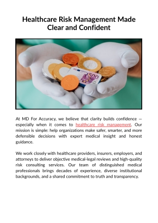 Healthcare Risk Management Made Clear and Confident