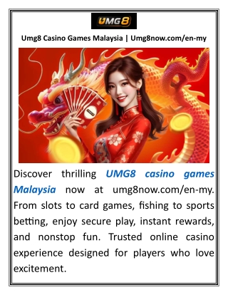 Umg8 Casino Games Malaysia  Umg8now.comen-my
