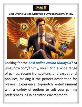Best Online Casino Malaysia  Umg8now.comen-my