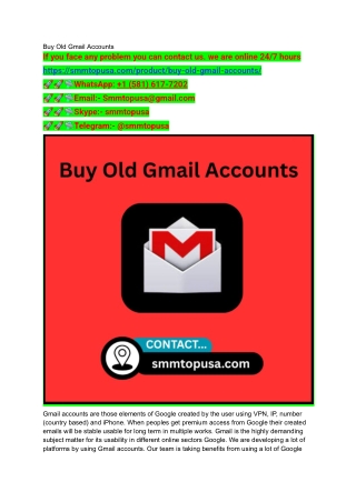 Aged) A Complete Guide To Buy Old Gmail Accounts Meta...