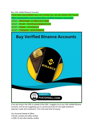 Buy a verified Binance account at Pvatopsell.com.