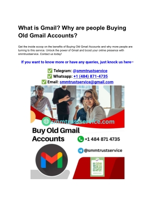 What is Gmail _ Why are people Buying Old Gmail Accounts_