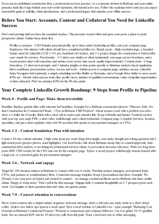 Transform Your Brisbane Business on LinkedIn: What You'll Achieve in 90 Days