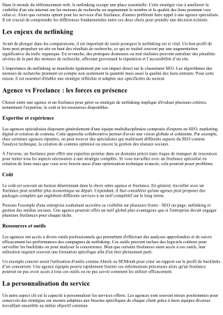 Netlinking : pourquoi faire appel à une agence plutôt qu'à un freelance ?