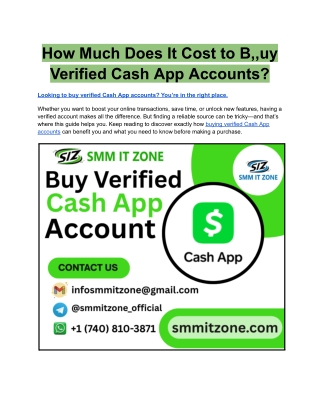 How Much Does It Cost to B,,uy Verified Cash App Accounts _