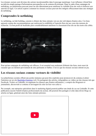 Le rôle des réseaux sociaux dans votre campagne de netlinking
