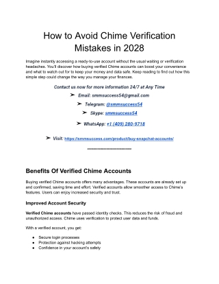 How to Avoid Chime Verification Mistakes in 2028