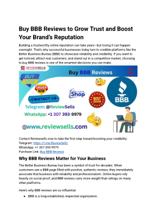 Buy BBB Reviews to Grow Trust and Boost Your Brand’s Reputation