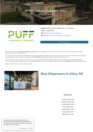 PUFF Cannabis Company - Utica Dispensary