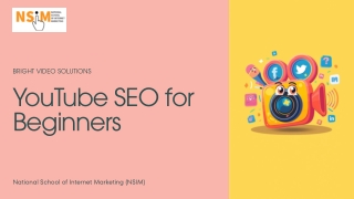 Presentation - YouTube SEO for Beginners