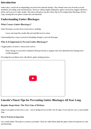 Lincoln's Finest Tips for Preventing Gutter Blockages All Year Long