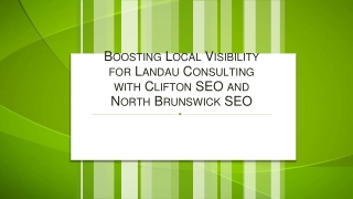 Boosting Local Visibility for Landau Consulting with Clifton SEO and North Brunswick SEO