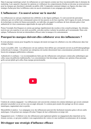 Le rôle crucial des influenceurs dans votre stratégie d'achat.