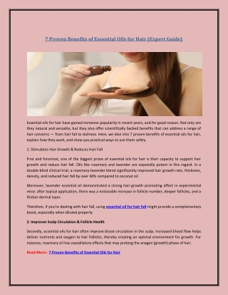 7 Proven Benefits of Essential Oils for Hair (Expert Guide)