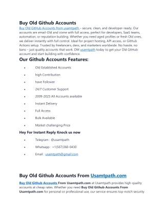 Most Reliable Platforms to Buy Old Github Accounts Online