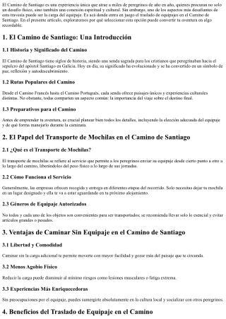 Por Qué Elegir el Traslado de Equipajes en tu Aventura del Camino de Santiago