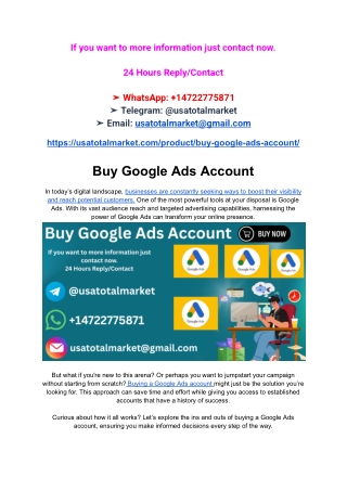 12 Easy Ways To Buy Google Ads Account
