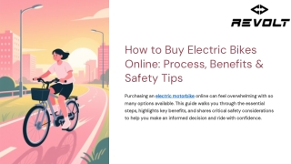 How to Buy Electric Bikes Online - Process Benefits and Safety Tips