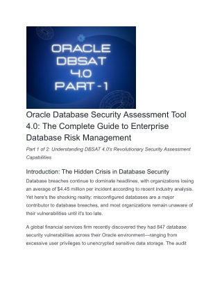 Oracle Database Security Assessment Tool 4.0_ The Complete Guide to Enterprise Database Risk Management (1)