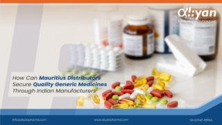 Mauritius Distributors Secure Quality Generic Medicines by Indian Manufacturer