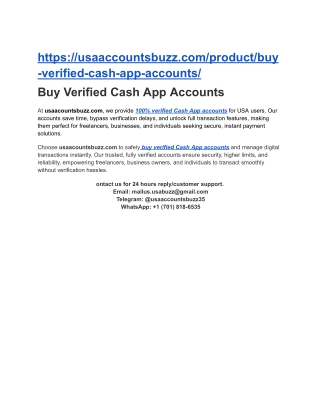 Buy Verified Cash App Accounts