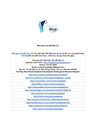 Mua bán nhà đất Gia Lai