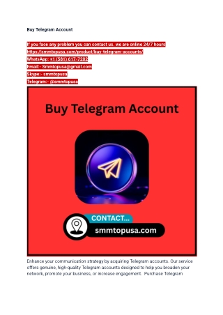 Buy Telegram Account