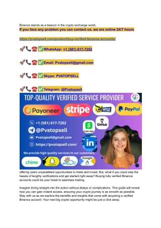 Buy Verified Binance Accounts