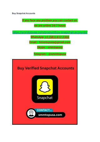 Buy Snapchat Accounts