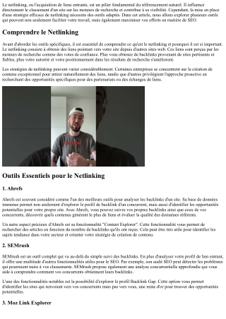 Les Meilleurs Outils de Netlinking pour Booster Votre SEO