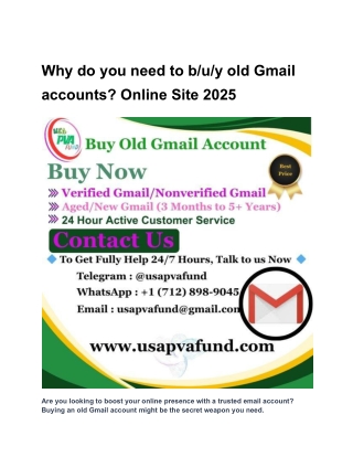 Why do you need to b_u_y old Gmail accounts_ Online Site 2025