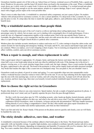 Windshield Replacement in Greensboro: Road Safety for Families