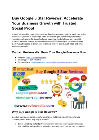 Buy Google 5 Star Reviews_ Accelerate Your Business Growth with Trusted Social Proof