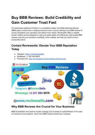 Buy BBB Reviews_ Build Credibility and Gain Customer Trust Fast