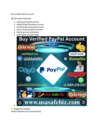 2Buy verified PayPal account