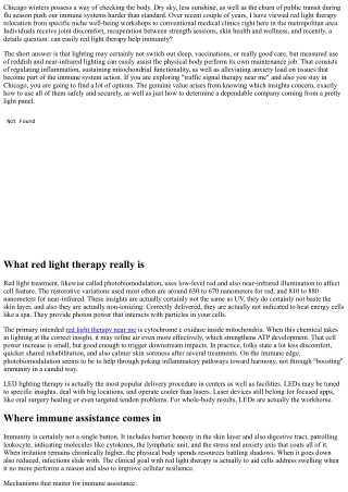 Traffic Signal Therapy in Chicago for Immune Assistance: What to Know