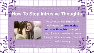How To Stop Intrusive Thoughts