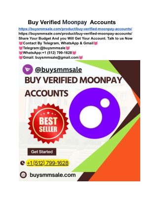 Step-by-Step Guide to Purchasing a Verified Moonpay Accounts