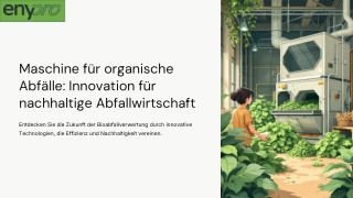 Hochleistungs-Maschine für organische Abfälle – Ideal für Haushalte, Gastronomie