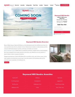 Raymond MIG Bandra | Modern 3 BHK & 4 BHK Living Spaces