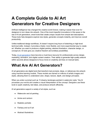 A Complete Guide to AI Art Generators for Creative Designers (1)