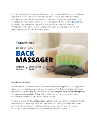 SmoothSpine Pillow: The Ergonomic Sleep Upgrade Designed for Spinal Alignment