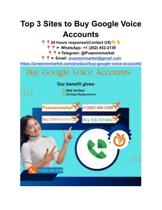 Top 3 Sites to Buy Google Voice Accounts