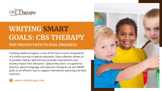 Writing SMART Goals | CBS Therapy